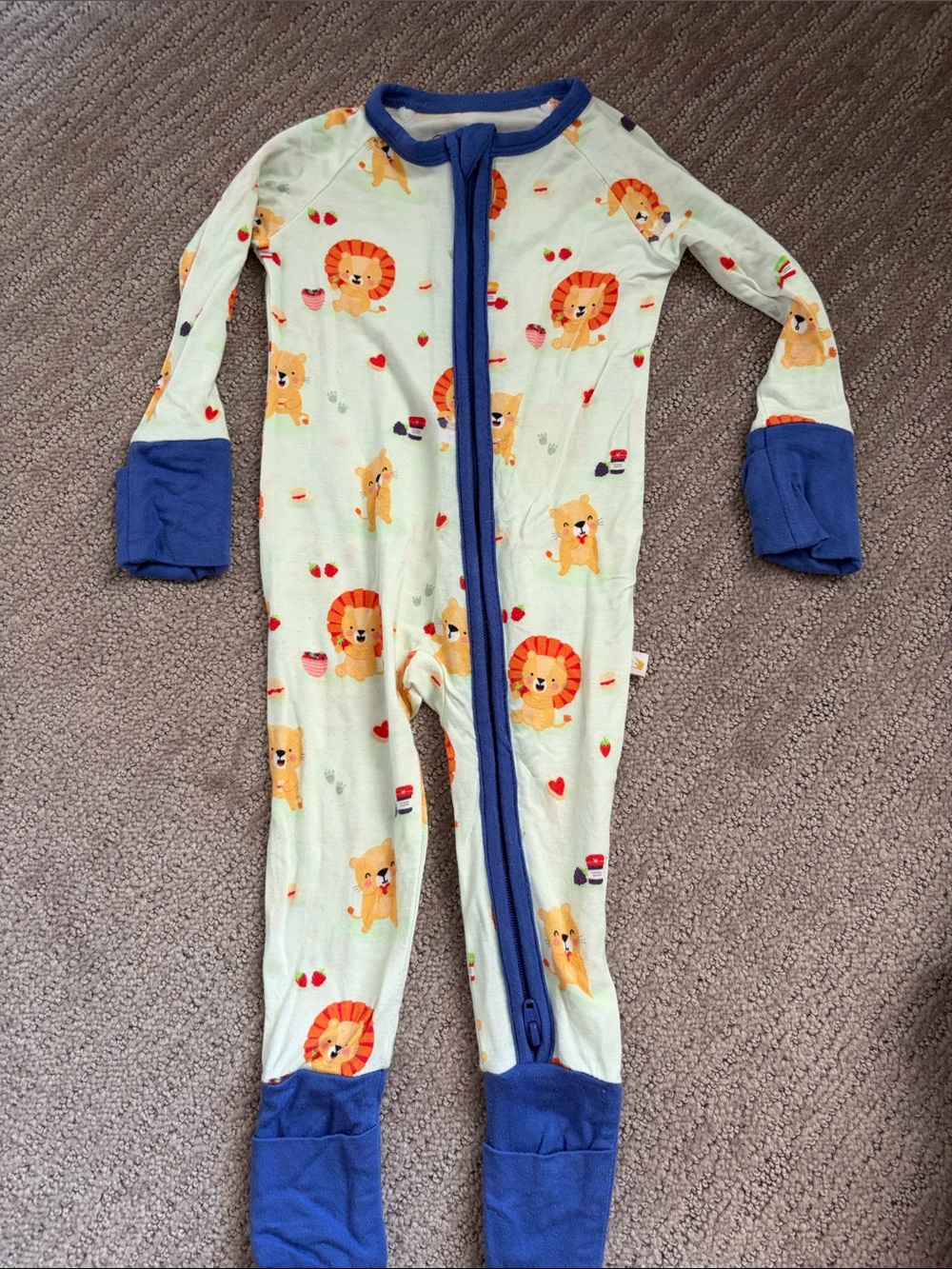 Soul baby 0-3M  Lion Print Kids One-Piece Sleeper